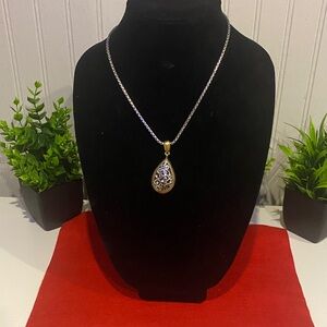 Brighton Gold and Silver Teardrop Necklace